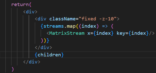 a screenshot of the matrix wrapper code; it's not a lot!